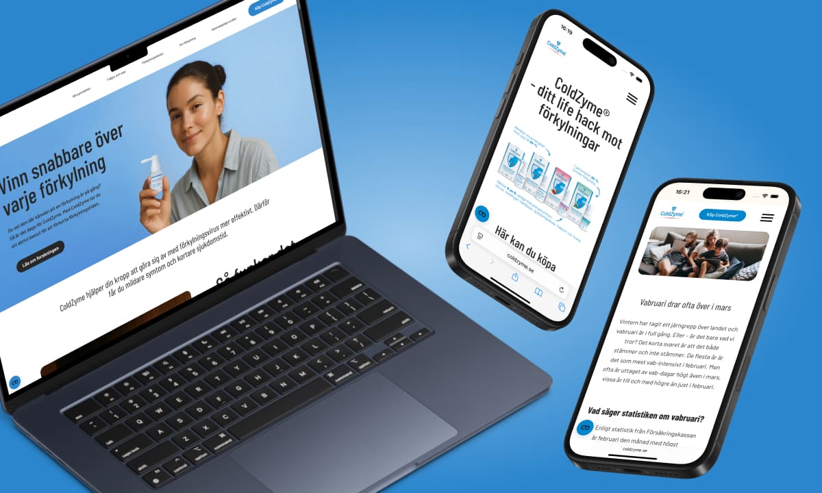 ColdZyme Kundcase Devices - Zavio Webbyrå Stockholm