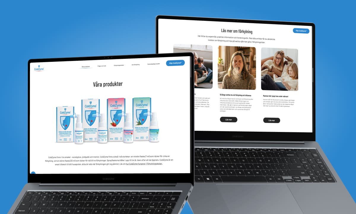 ColdZyme Kundcase Laptops - Zavio Webbyrå Stockholm