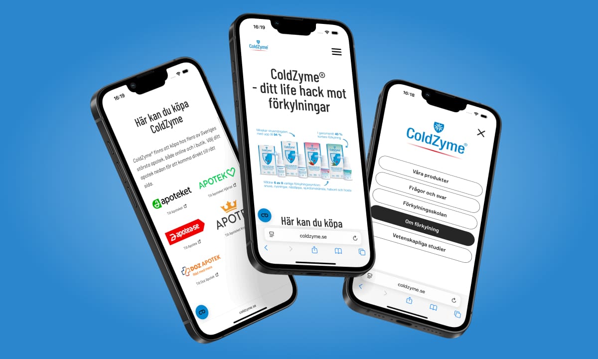 ColdZyme Kundcase Mobiler - Zavio Webbyrå Stockholm